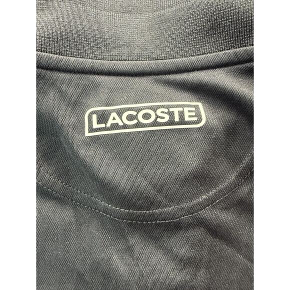 Lacoste Sport Polo Shirt Mens M Colorblock Golf Tennis Green Black Stripe - Picture 2 of 10
